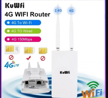 KuWFi Waterproof Outdoor 4G WiFi Router